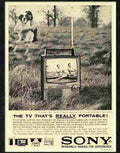 0H sony portable television Advert A4 Photo Print