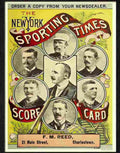 0K new york sporting times baseball score card Advert A4 Photo Print
