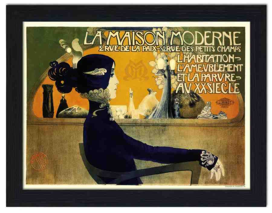 1 02 la maison moderne french 2 Vintage Advert A4 Photo Print