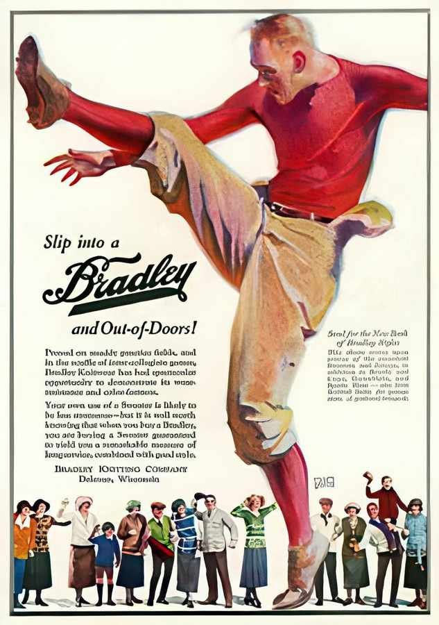 1 Bradley US Footba Vintage Advert A4 Photo Print