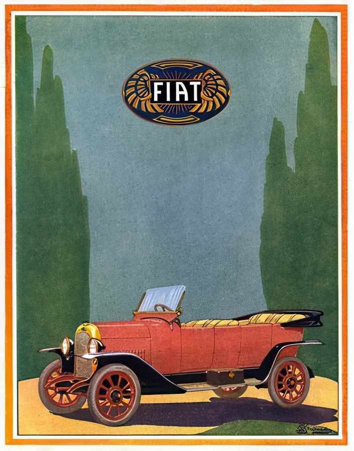 1 Fiat 1920 Vintage Advert A4 Photo Print