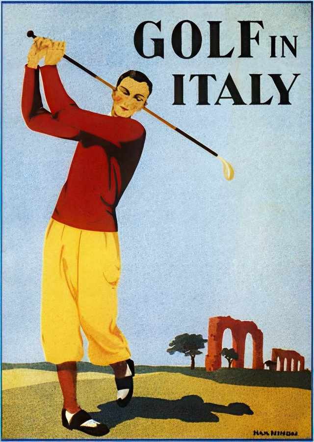 1 Golf In Italy Vintage Advert A4 Photo Print