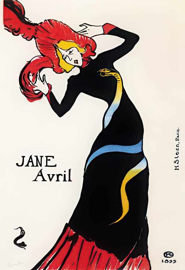 1 Jane Avril 1899 Vintage Advert A4 Photo Print