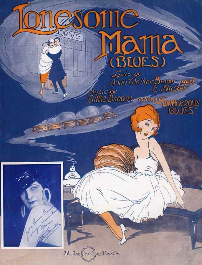 1 Lonesome Mama Blu Vintage Advert A4 Photo Print