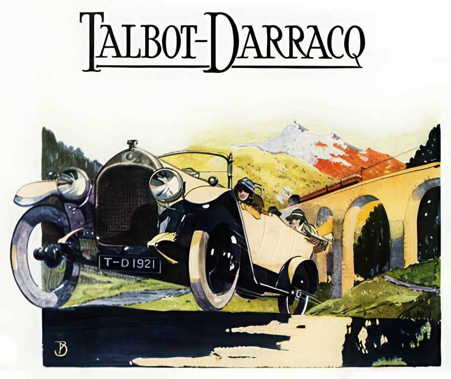 1 Talbot Darracq Vintage Advert A4 Photo Print