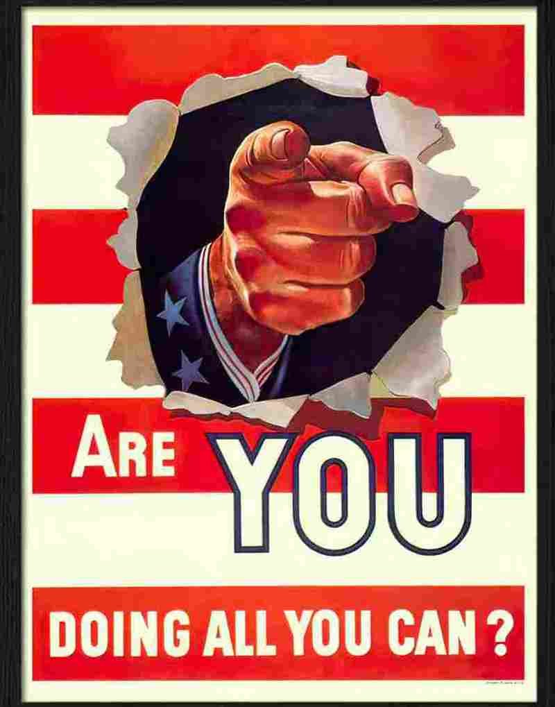 1 are you doing all you can war poster dont Advert A4 Photo Print