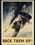 1 back them up hurricanes war poster 1940s Advert A4 Photo Print