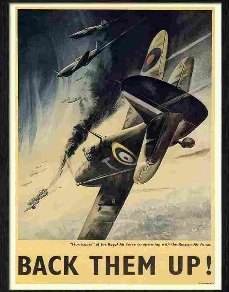 1 back them up hurricanes war poster 1940s Advert A4 Photo Print