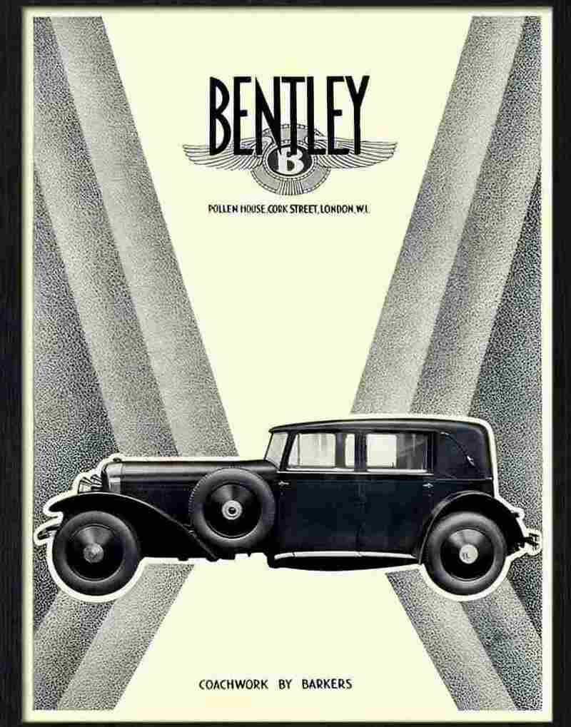 1 bentley car advert 1920s Advert A4 Photo Print