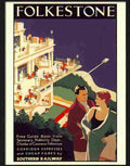 1 folkestone travel poster Advert A4 Photo Print