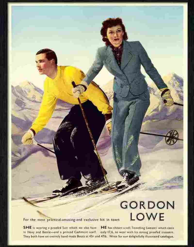 1 gordon lowe ski wear advert 1930s Advert A4 Photo Print