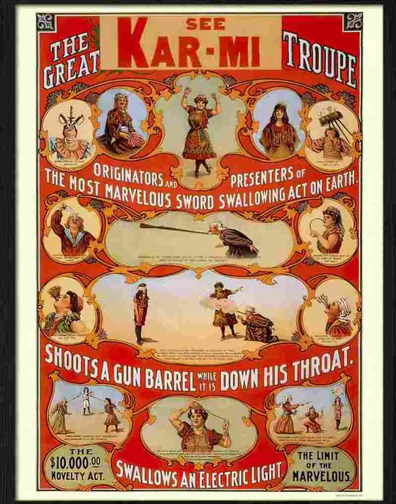 1 great karmi circus Advert A4 Photo Print