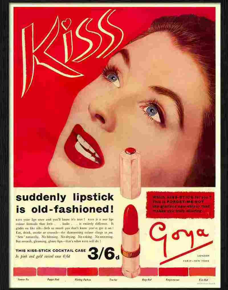 1 kiss lipstick Advert A4 Photo Print