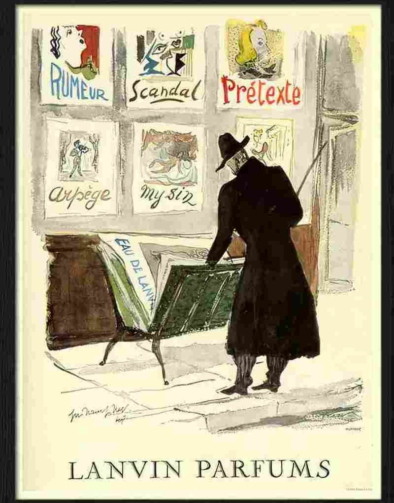 1 lanvin perfume french 1950s Advert A4 Photo Print