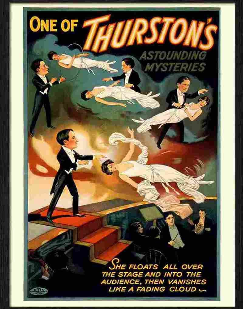 1 magic poster thurston floating woman Advert A4 Photo Print