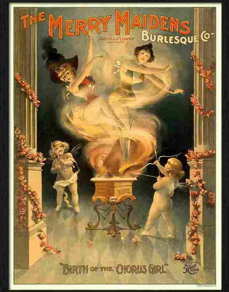 1 merry maidens burlesque Advert A4 Photo Print
