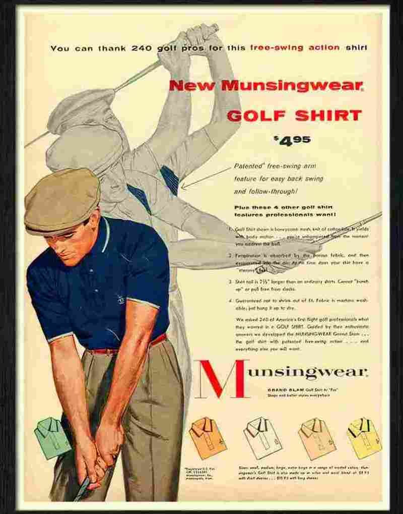 1 munsinger golf shirts 1950s Advert A4 Photo Print