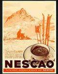 1 nescao coffee skiing Advert A4 Photo Print