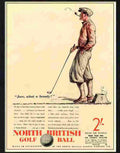 1 north british golf ball Advert A4 Photo Print
