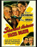 1 sherlock holmes faces death movie poster Advert A4 Photo Print