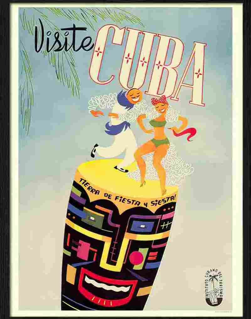1 visite cuba bongo Advert A4 Photo Print