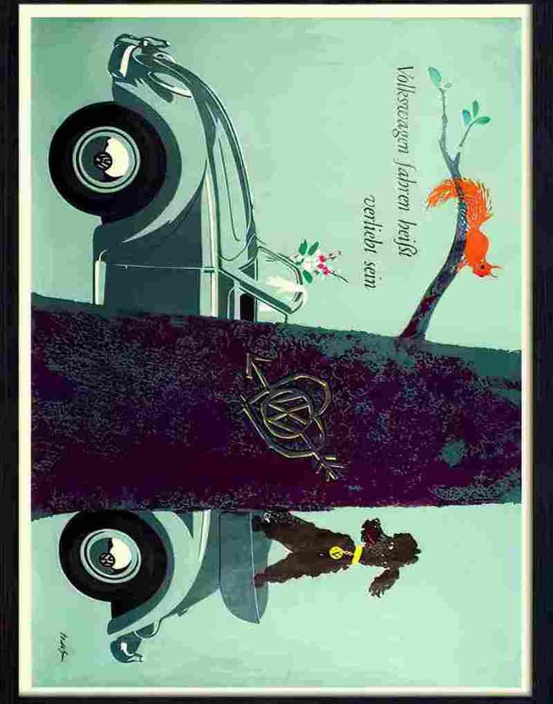 1 vw beetle car advert poster 2 Advert A4 Photo Print