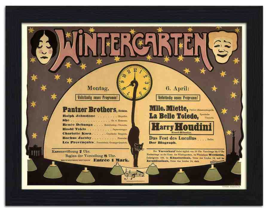 1 wintergarten harry houdini 2 Vintage Advert A4 Photo Print