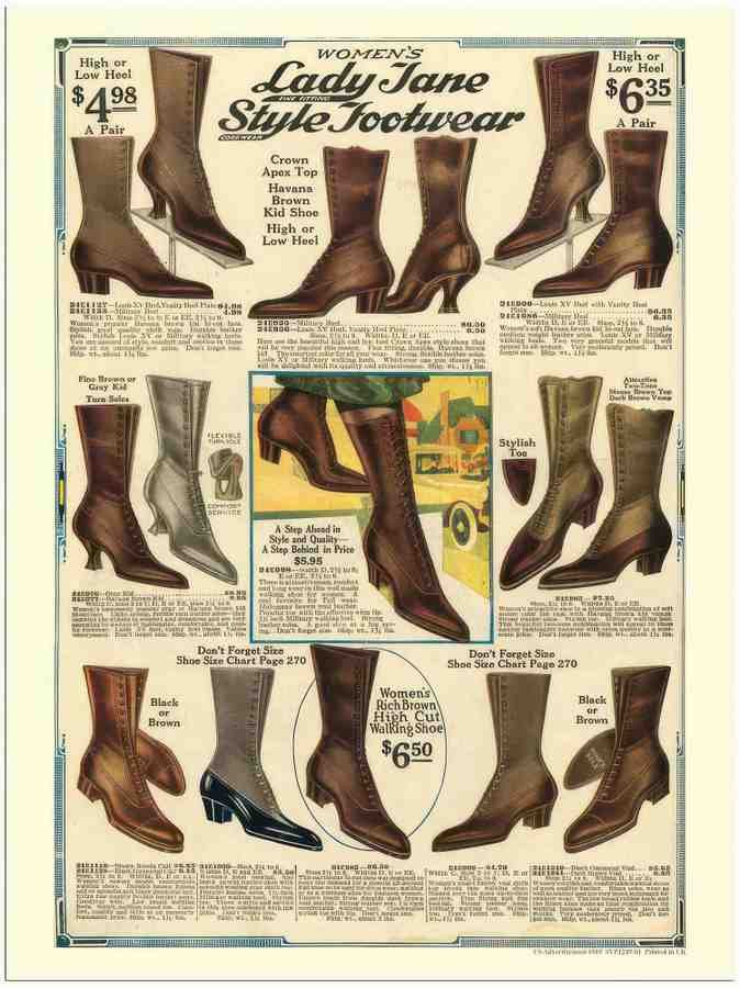 1 womens shoes 1919 2 Vintage Advert A4 Photo Print