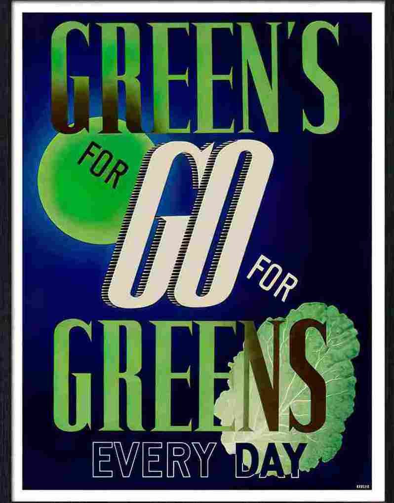 10 greens go for greens war poster Advert A4 Photo Print