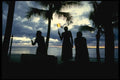 101000 Beating The Hollow Log Drum Fiji Islands A4 Photo Print