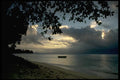 101017 Sunset, Beach And Boat Taveuni Island A4 Photo Print