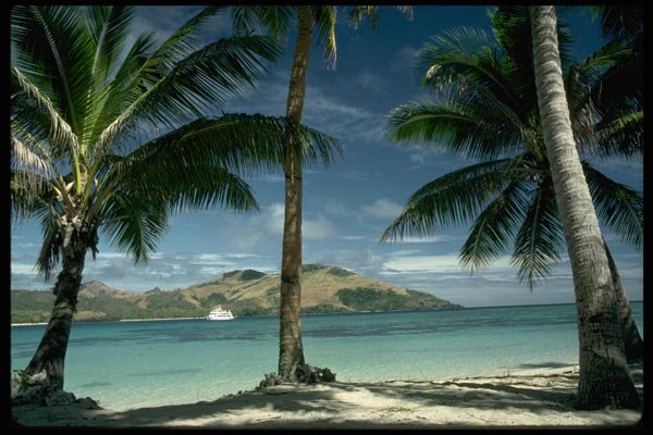 101035 Looking At Matacawelenu Island View From Tawewa Island A4 Photo Print
