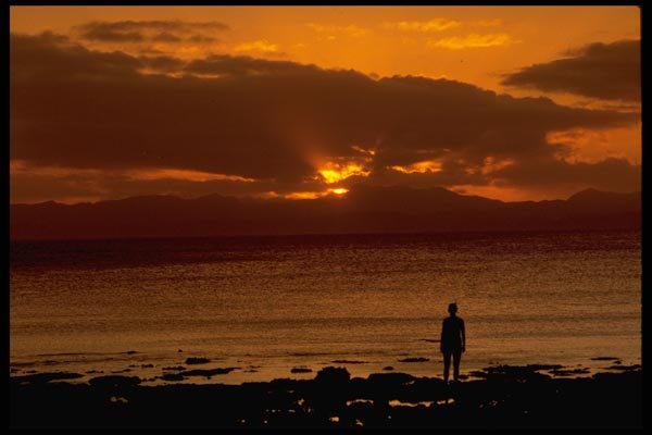 101041 Sunset Vanua Levu Island A4 Photo Print