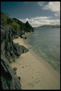 101060 Rocks And Beach Yasawa I Lau Island, Yasawa Island Group A4 Photo Print
