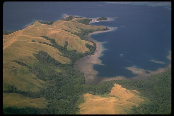 101075 Mountains And Coastline Vanua Levu Island A4 Photo Print