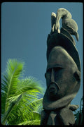 101086 Close Up Of Wood Carving A4 Photo Print