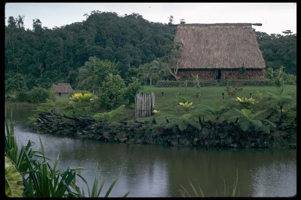 101088 Thatched Hut Bure Fijian Cultural Center A4 Photo Print
