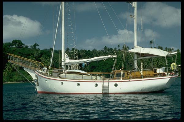 101097 Sailboat Fiji Islands A4 Photo Print