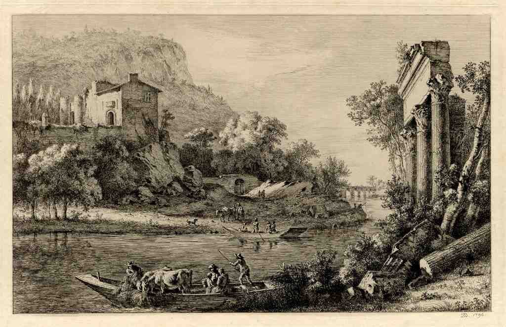 102 Passage D Une Riviere 1796 Vintage A4 Photo Print
