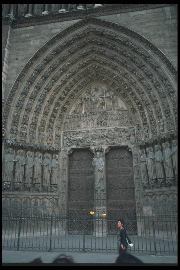 102002 Doorway Of Notre Dame Cathedral A4 Photo Print