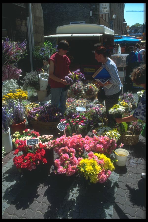 102030 Flower Seller, Lannion A4 Photo Print
