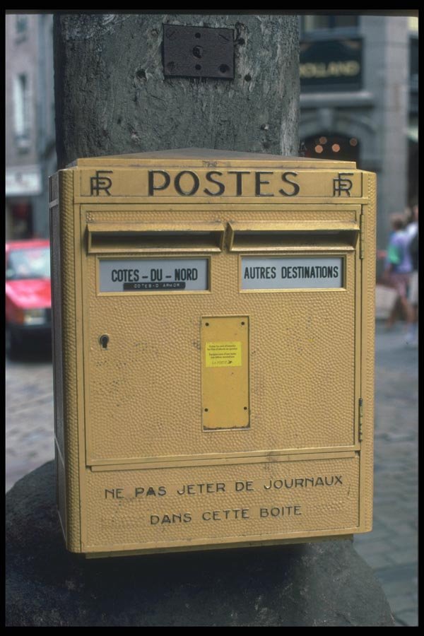 102036 Post Box, Dinan A4 Photo Print