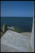 102049 Plaque On Monument To Ranger Commandoes, Pointe Du Hoc A4 Photo Print