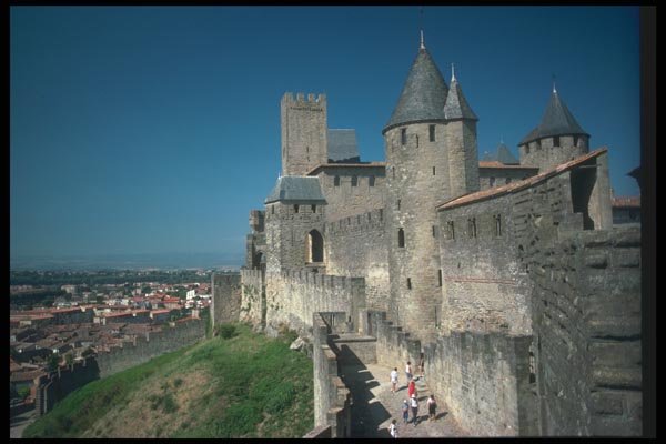 102074 Carcassonne, The City Walls A4 Photo Print