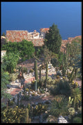102097 Eze Village, The Jardin Exotique A4 Photo Print