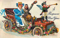 103 New Year Car Vintage A4 Photo Print
