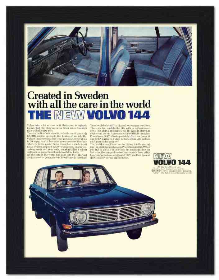 103 volvo car 1960s 2 Vintage Advert A4 Photo Print