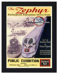 1047 zephyr railway train poster 1940s 2 Vintage Advert A4 Photo Print