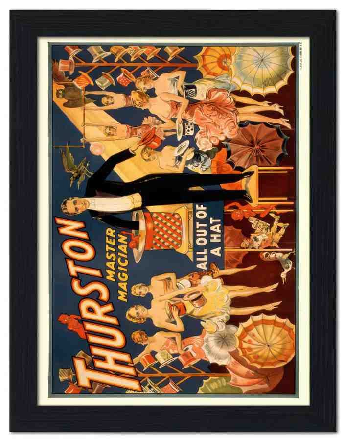 104K thurston out of a hat vintage magic poster 2 Vintage Advert A4 Photo Print