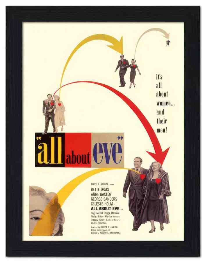 1057 all about eve bette davis movie poster 1950s 2 Vintage Advert A4 Photo Print